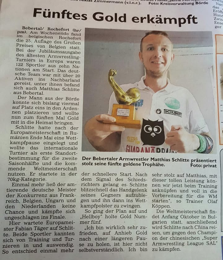 Mehr Grip beim Armwrestling: Trimona Liquid Grip im Einsatz